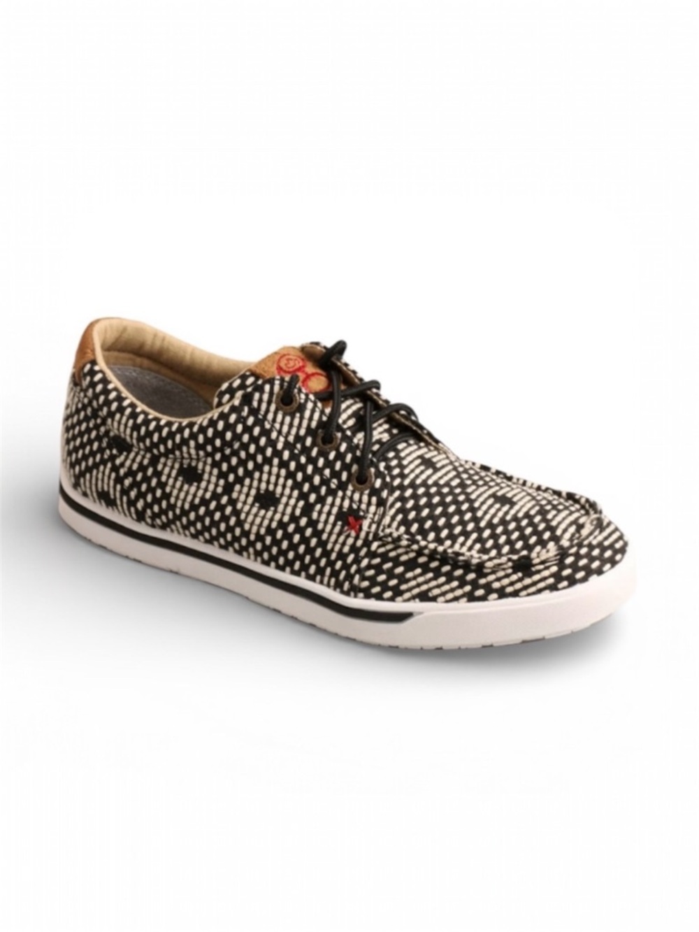 Hooey x Twisted X Collab “Lopers” Lace-up Moccasin Shoe in Blk/Wht Sz 6 1/2